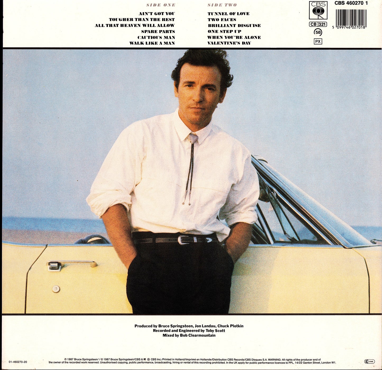 Bruce Springsteen ‎- Tunnel Of Love Vinyl LP Kopie