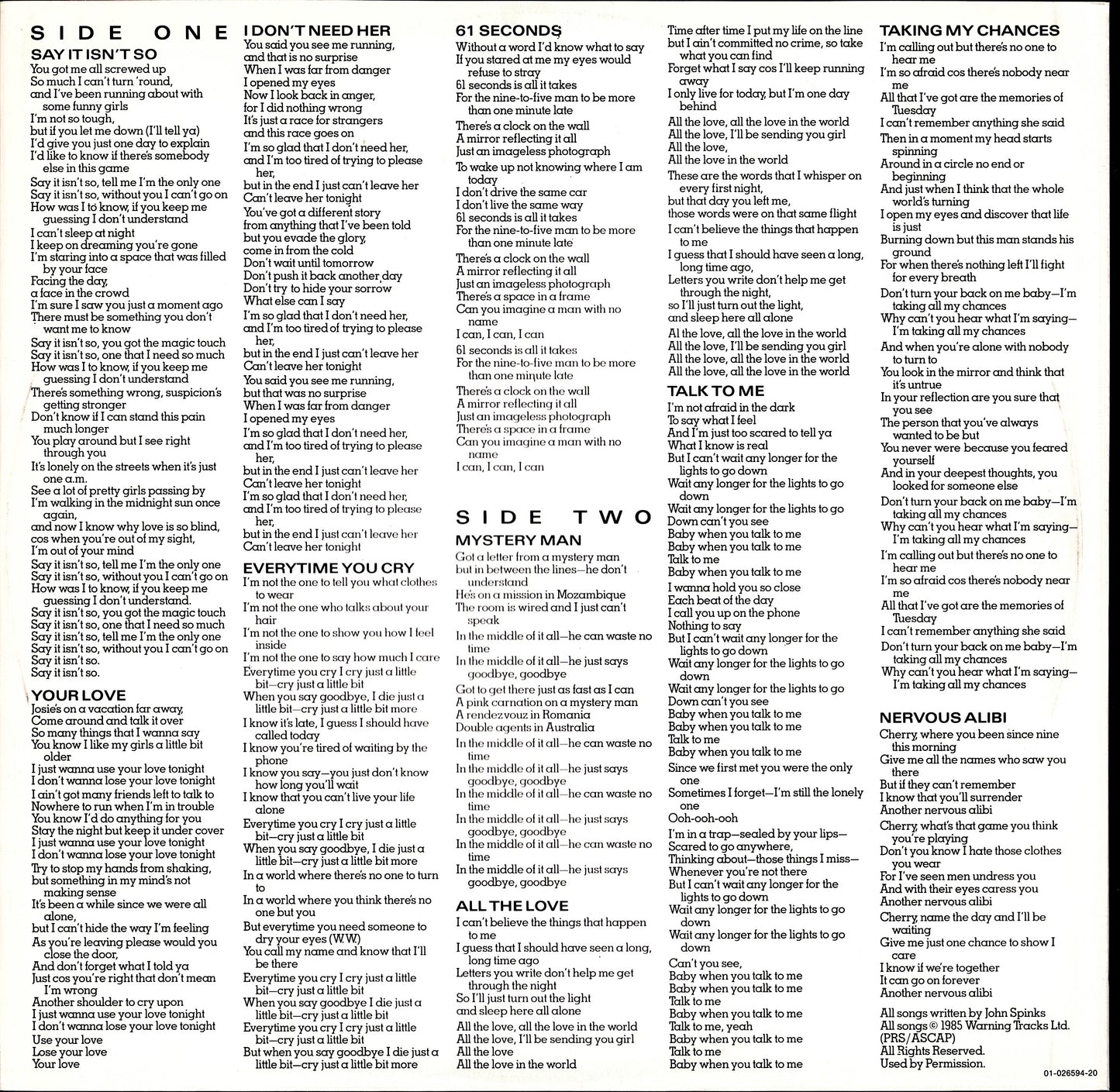 The Outfield – Play Deep Vinyl LP