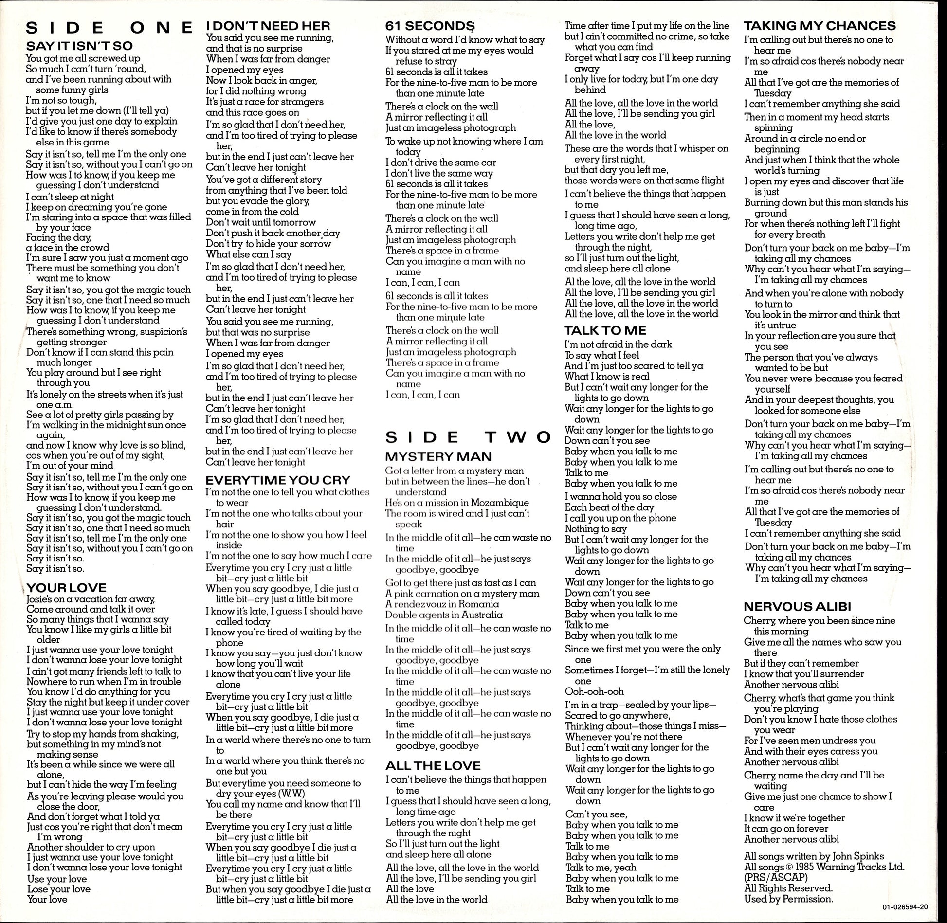 The Outfield – Play Deep Vinyl LP