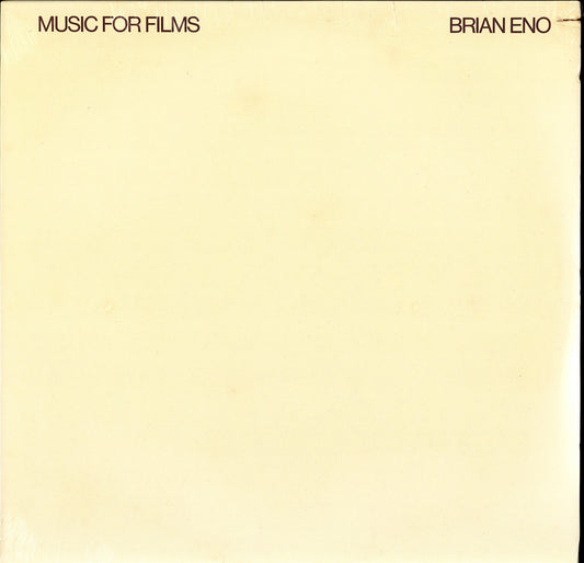 Brian Eno - Music for Films Vinyl LP Still Sealed