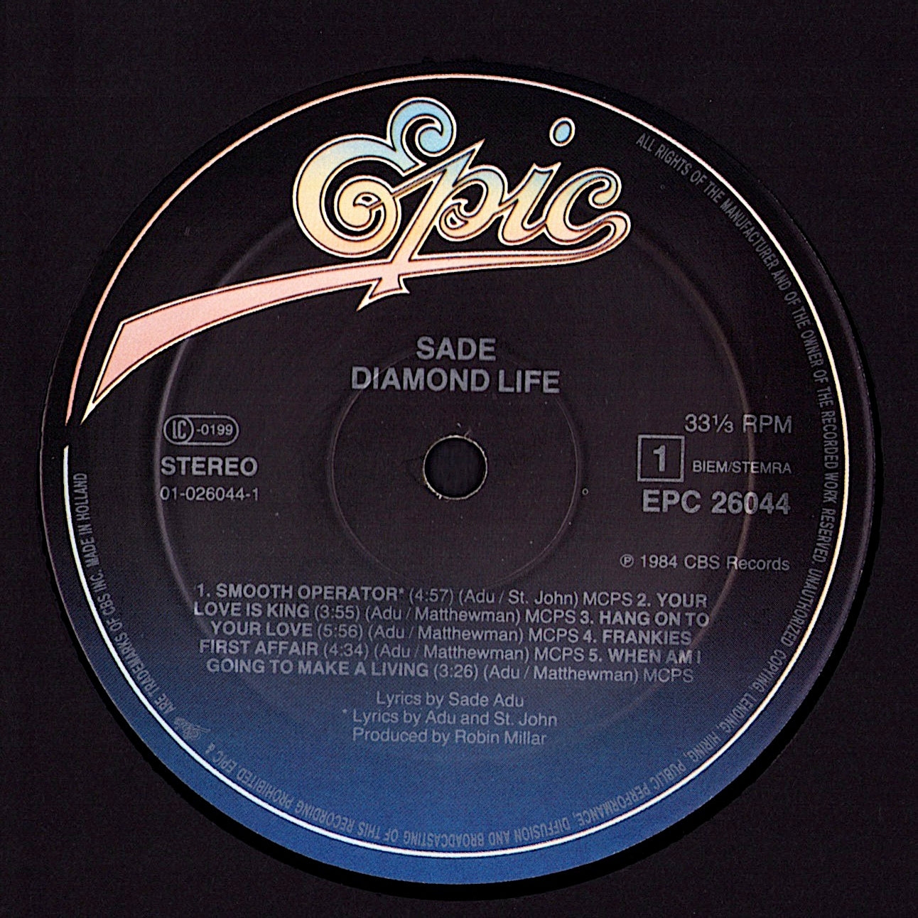 Sade - Diamond Life Vinyl LP Kopie