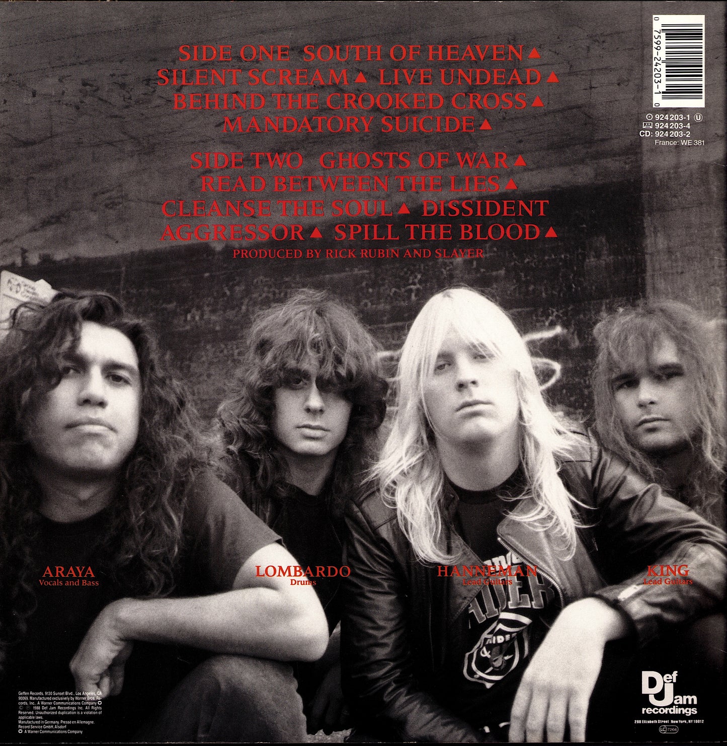 Slayer - South Of Heaven (Vinyl LP | EU Original | 1988)