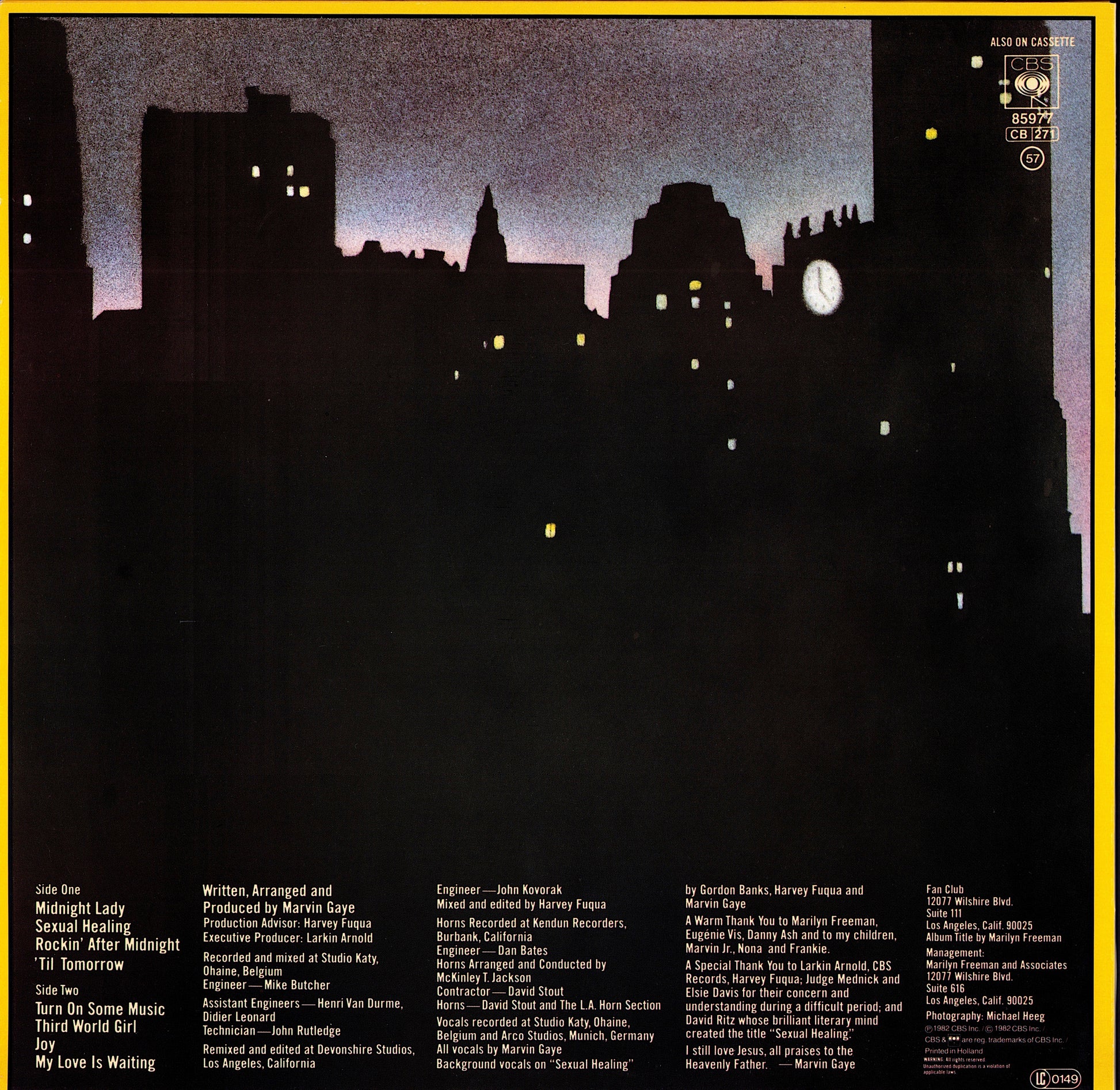 Marvin Gaye - Midnight Love Vinyl LP