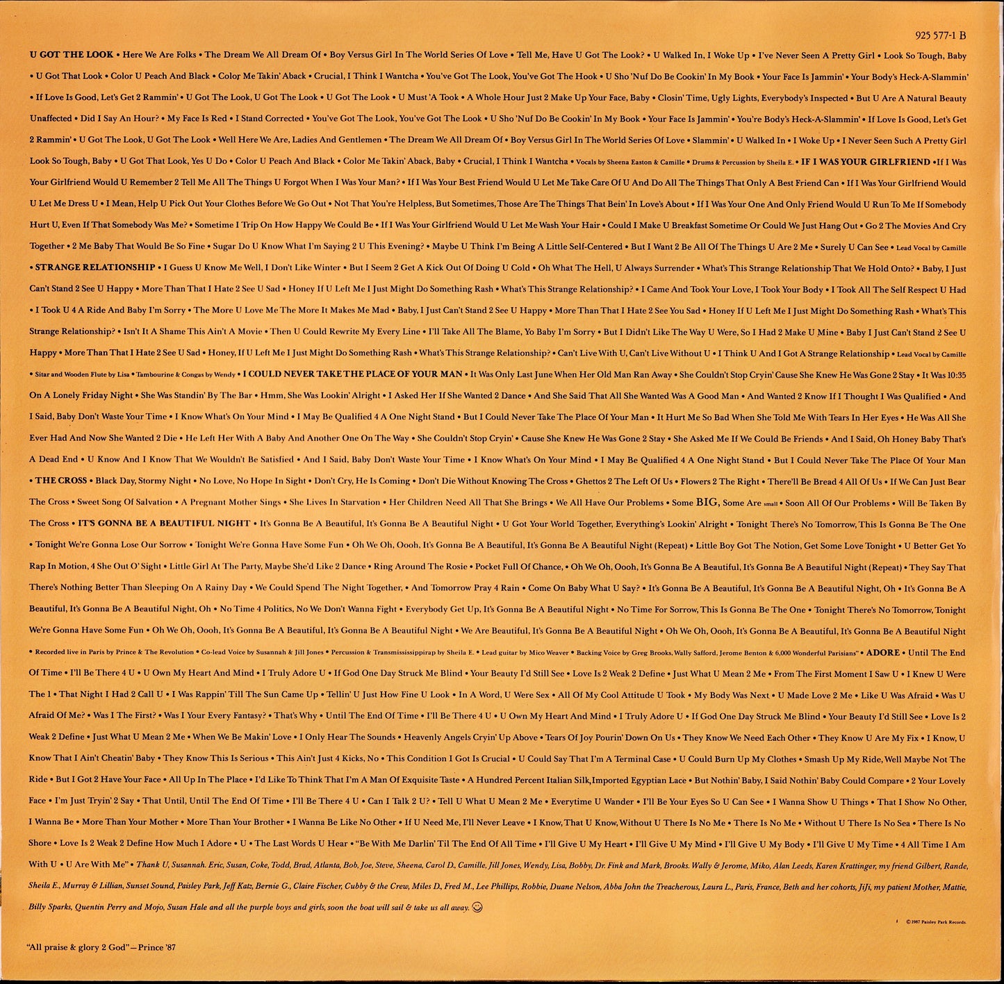 Prince And The Revolution - Sign "O" The Times Vinyl 2LP