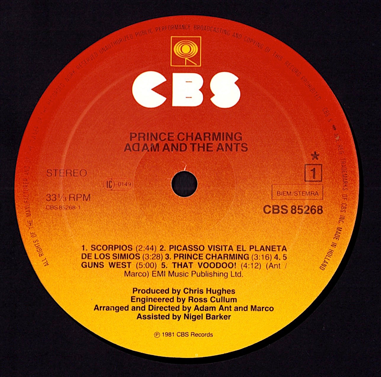 Adam And The Ants - Prince Charming Vinyl LP | EU Original | 1981