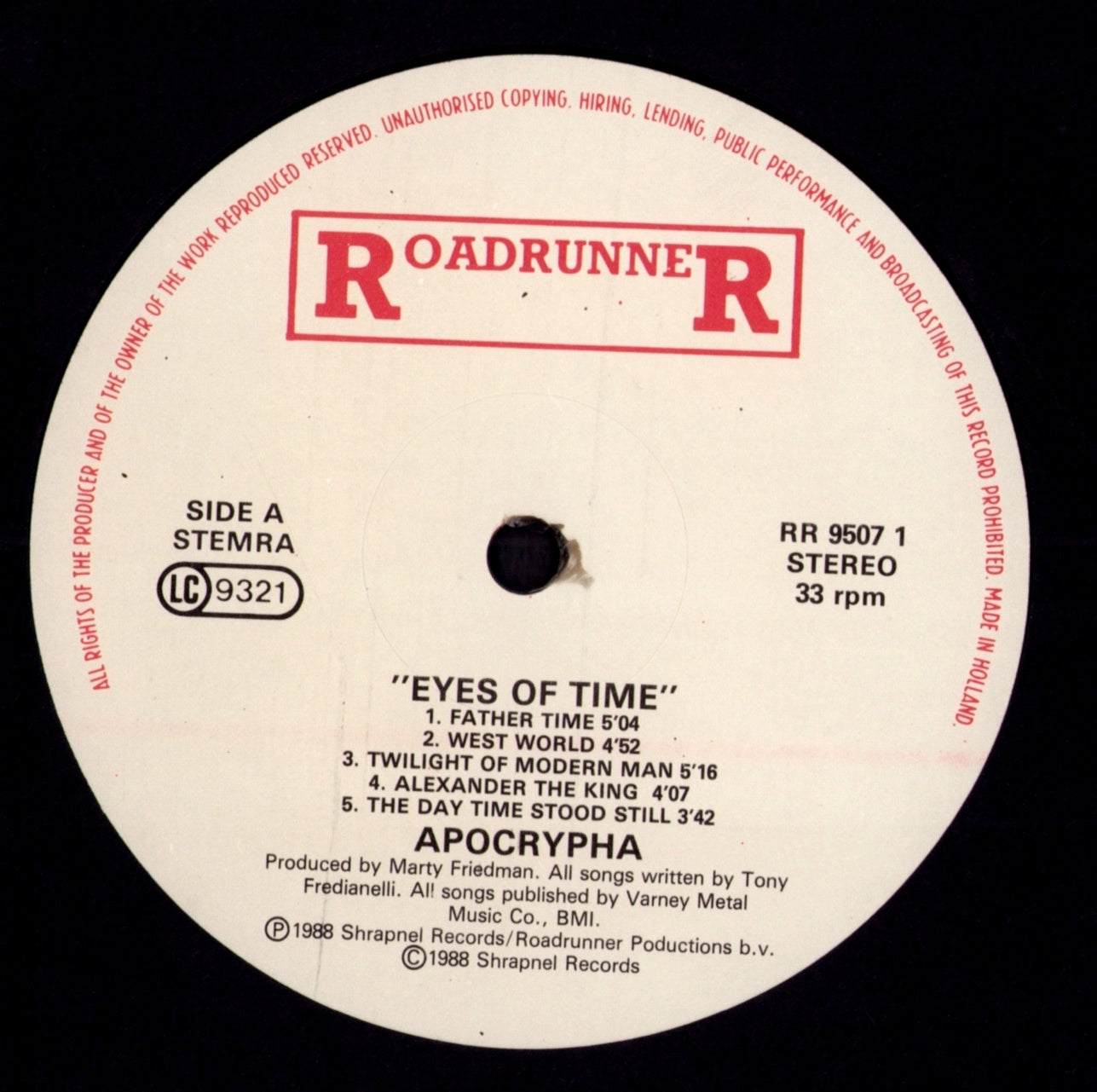 Apocrypha - The Eyes Of Time Vinyl LP | EU Original | 1988