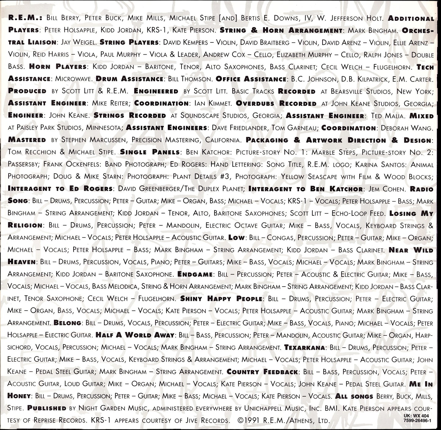 R.E.M. ‎- Out Of Time Vinyl LP Kopie Kopie