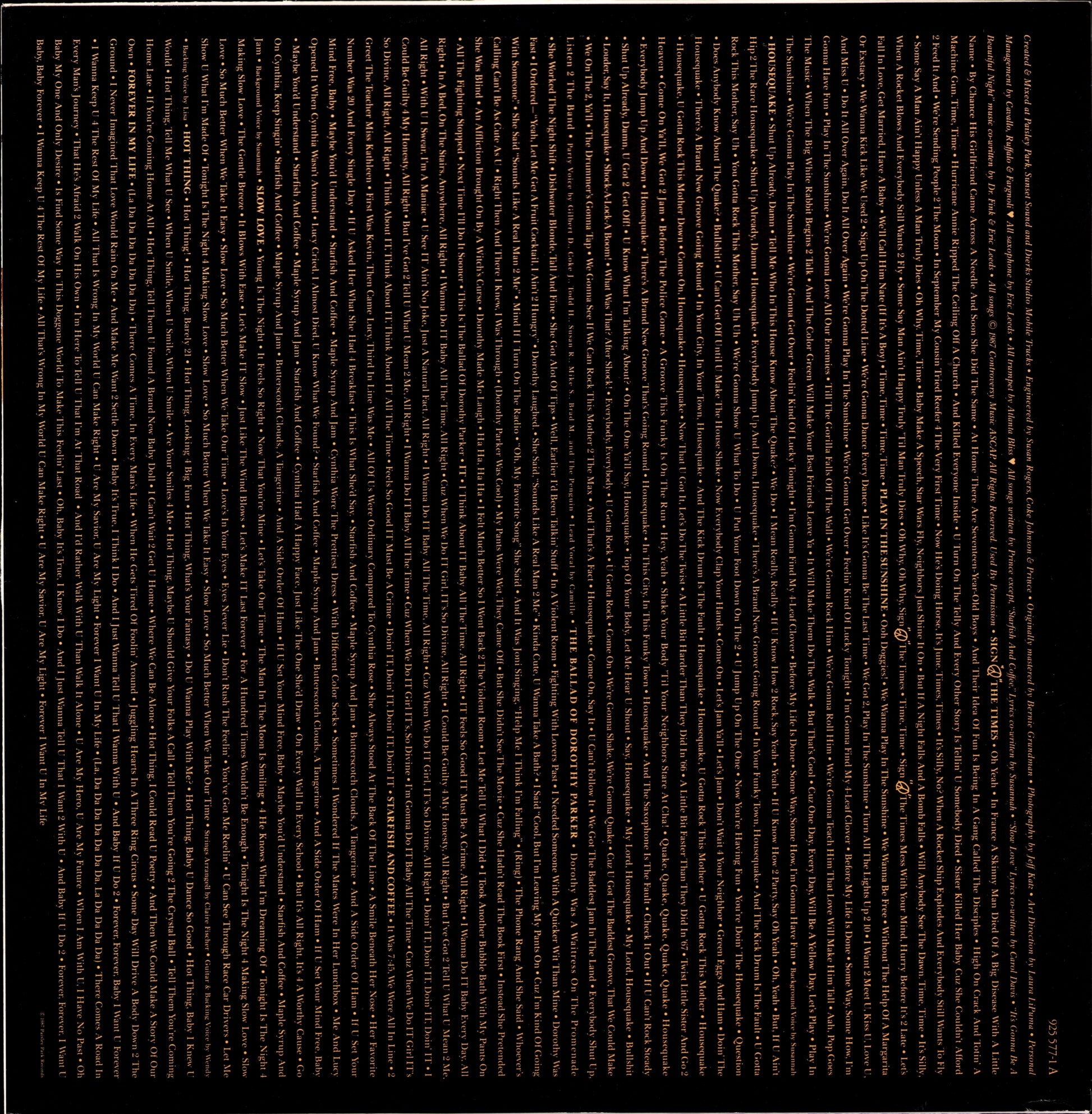 Prince And The Revolution - Sign "O" The Times Vinyl 2LP