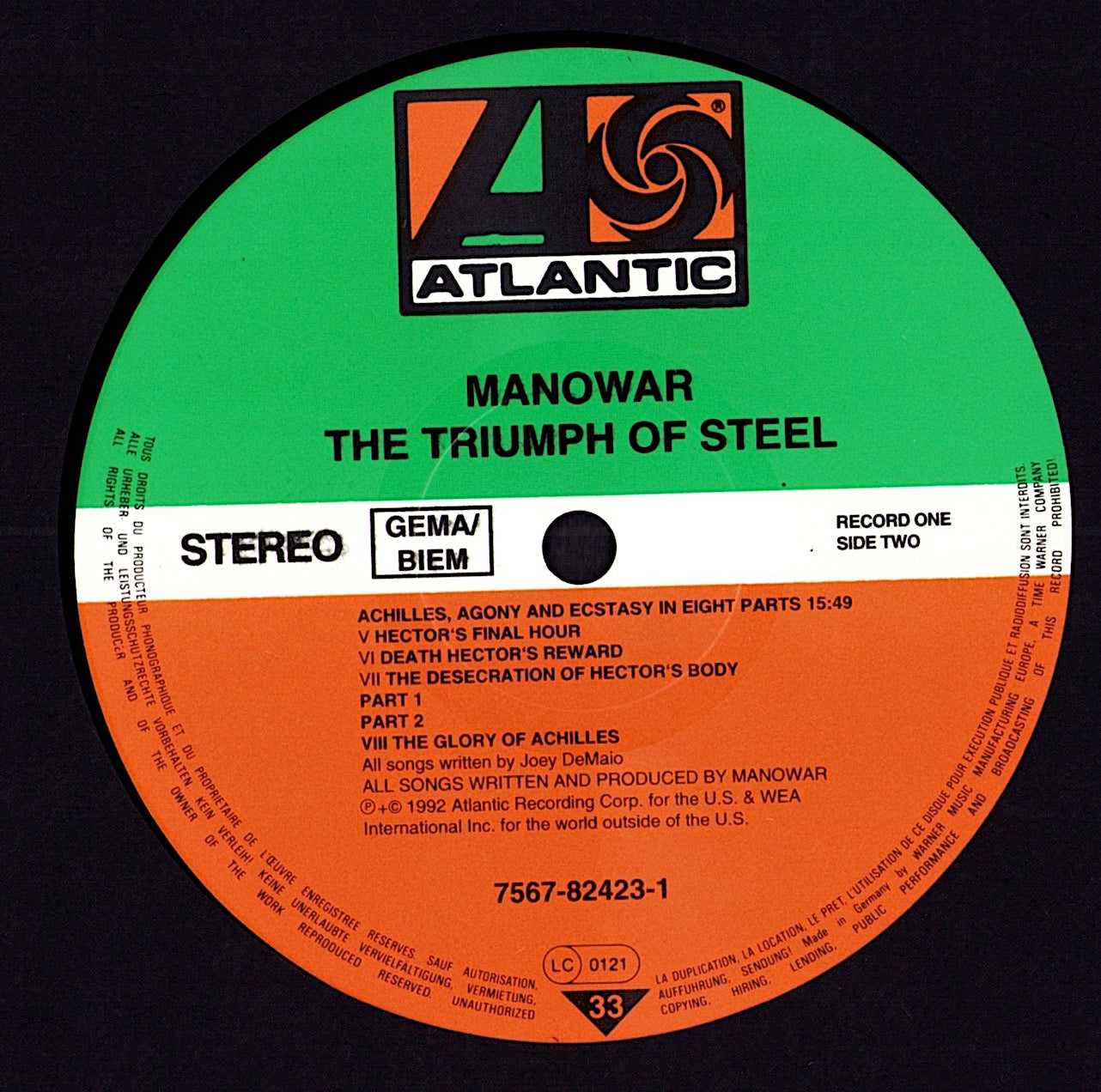 Manowar - The Triumph Of Steel (2xVinyl LP | Germany Repress | 1992)