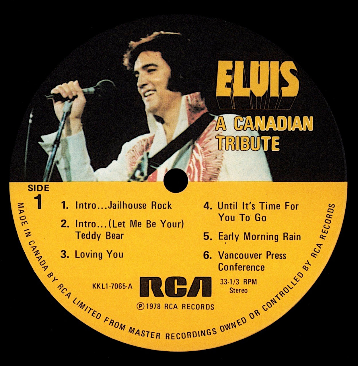 Elvis Presley - A Canadian Tribute (Yellow Vinyl LP | CA Original | 1978)