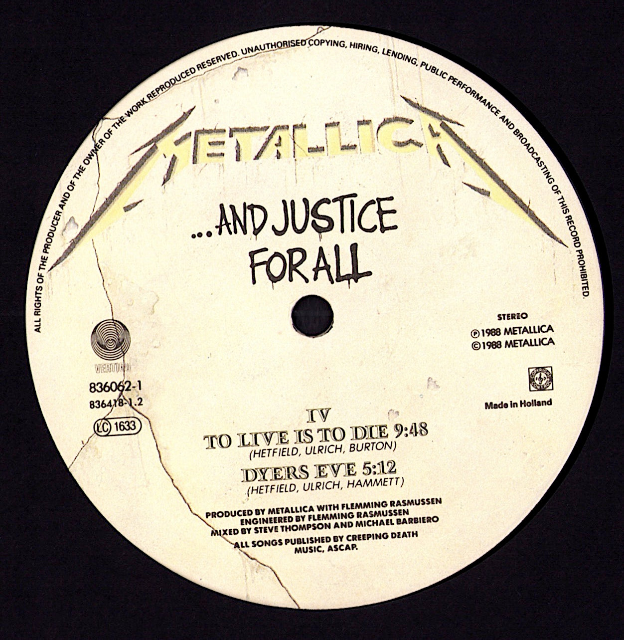 Metallica - ...And Justice For All (2xVinyl LP | EU Original | 1988)