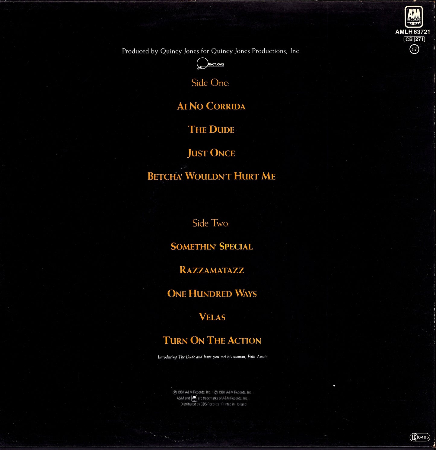 Quincy Jones – The Dude Vinyl LP