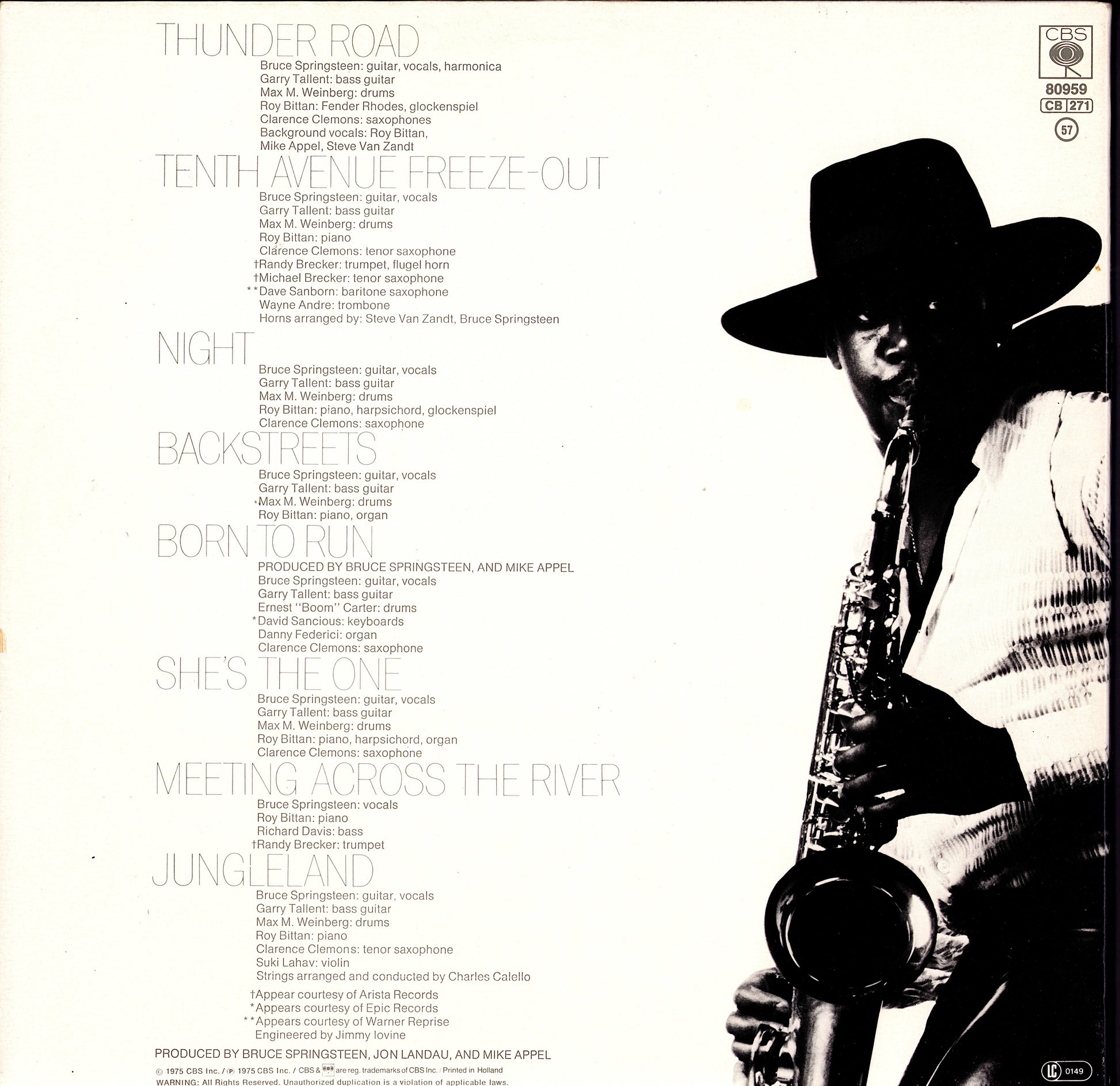 Bruce Springsteen - Born To Run Vinyl LP | EU Reissue | 1980