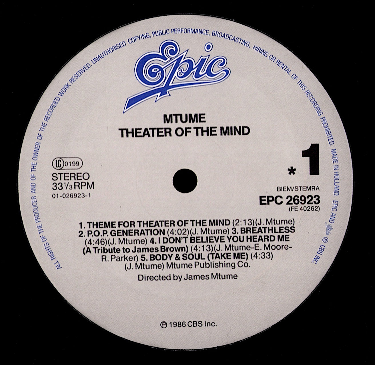 Mtume – Theater Of The Mind Vinyl LP
