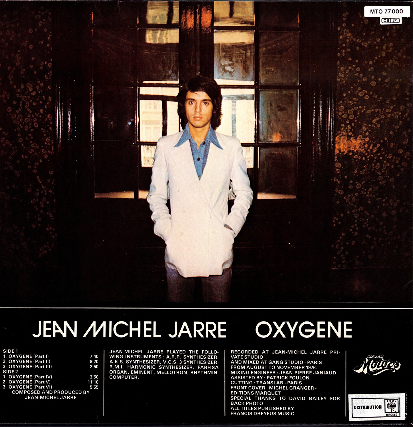 Jean-Michel Jarre - Oxygene Vinyl LP | FR Original | 1976