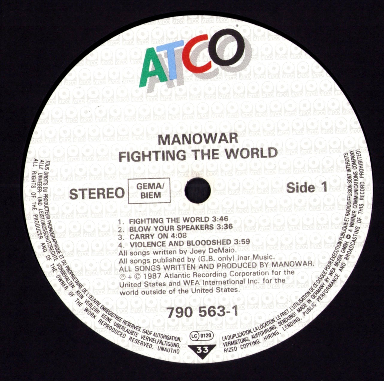Manowar - Fighting The World (Vinyl LP | EU Original | 1987)