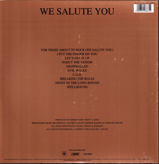 AC/DC – For Those About To Rock (We Salute You) (Vinyl LP)