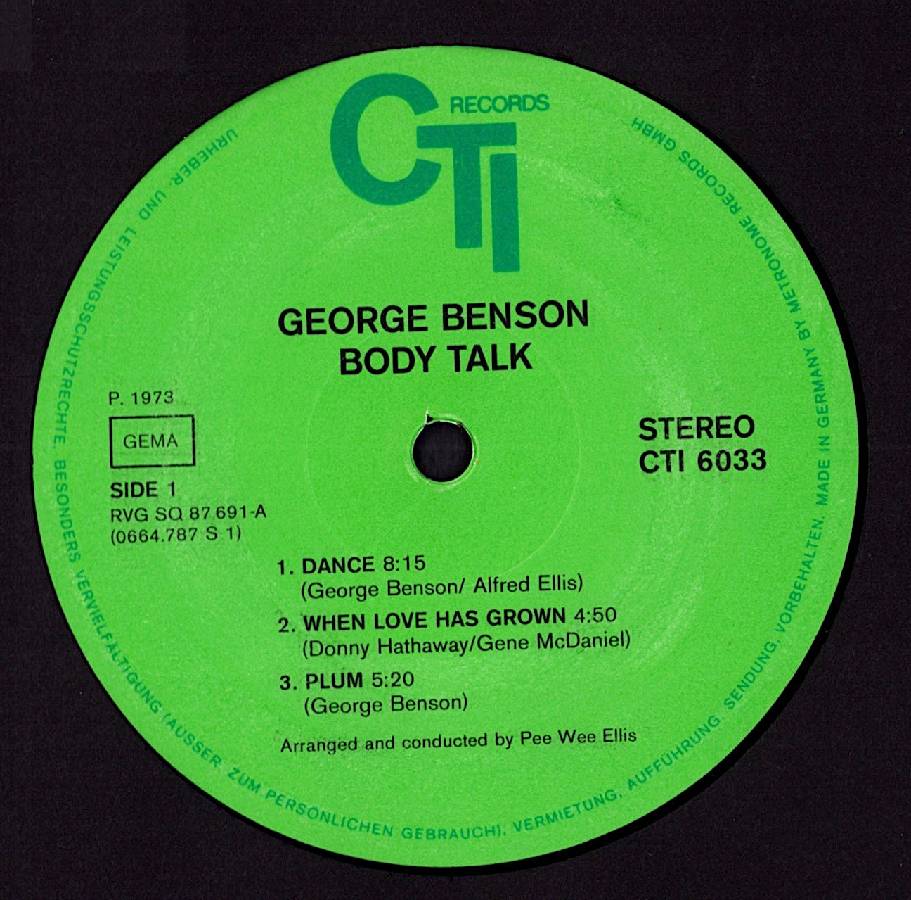 George Benson – Body Talk Vinyl LP