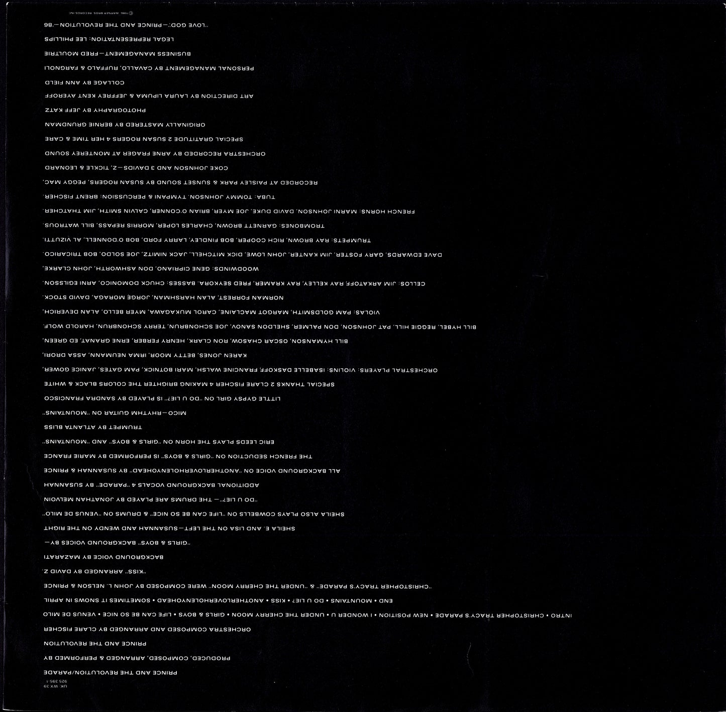 Prince And The Revolution - Parade Vinyl LP