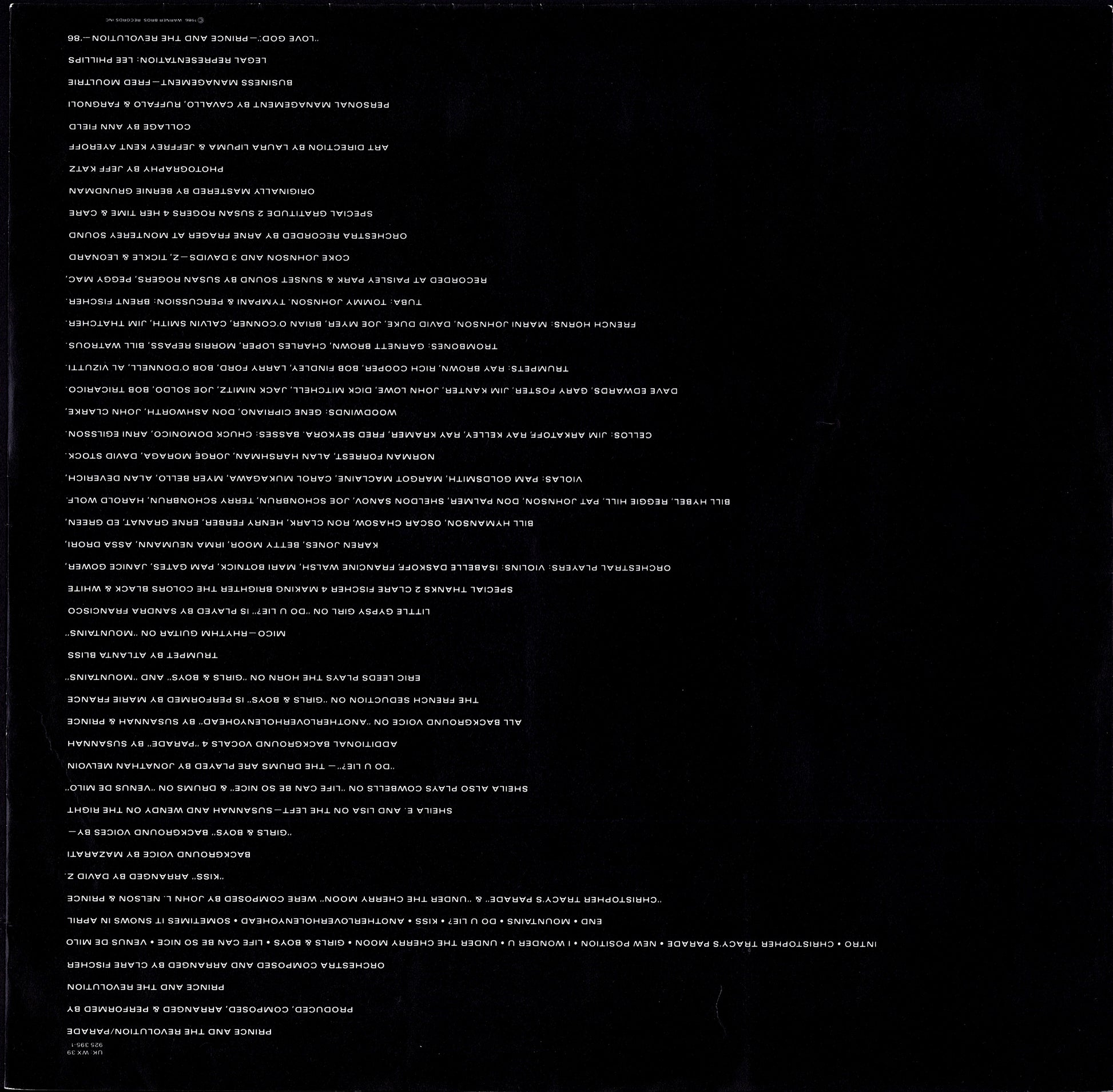 Prince And The Revolution - Parade Vinyl LP