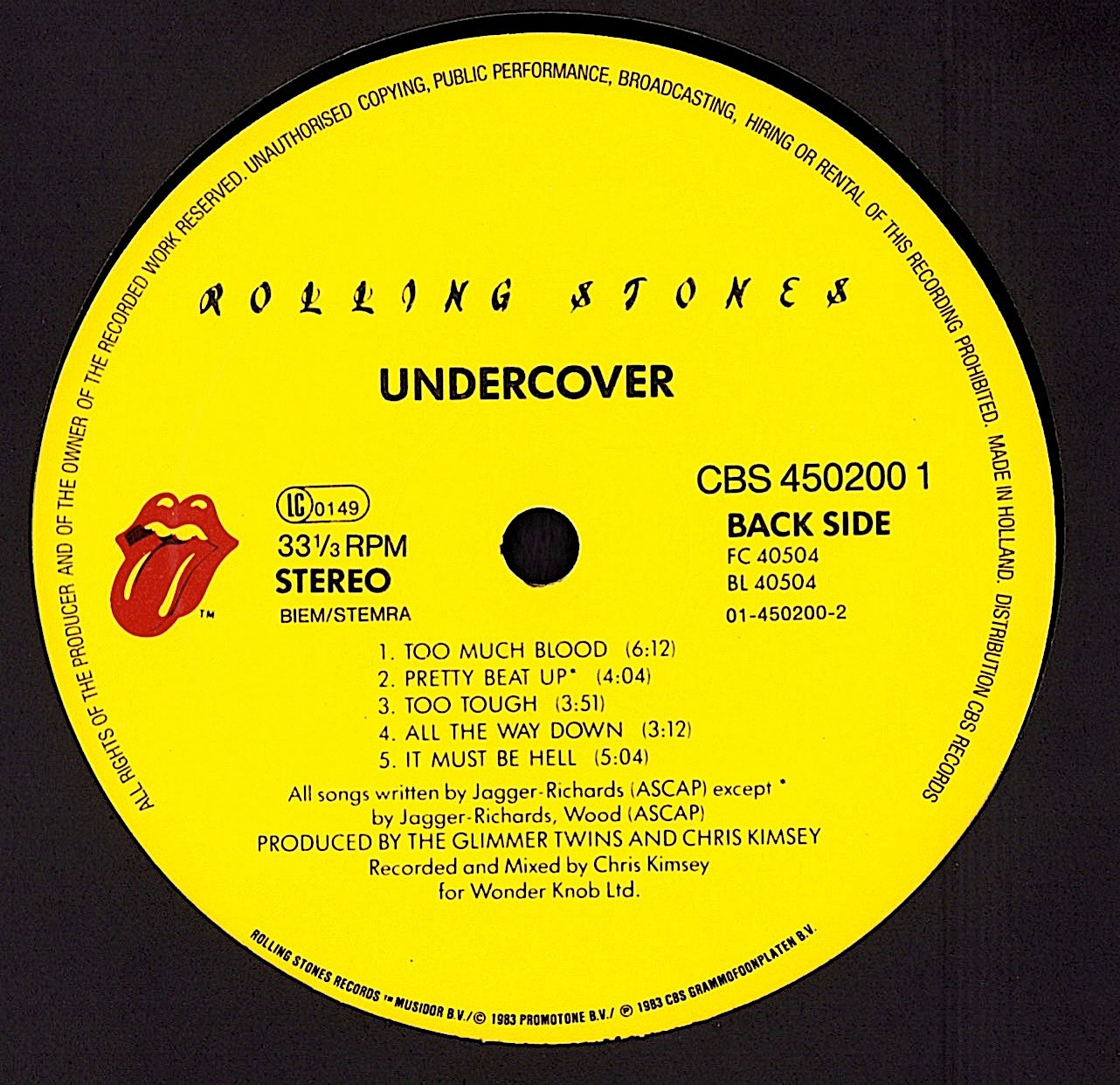 The Rolling Stones ‎- Undercover Vinyl LP