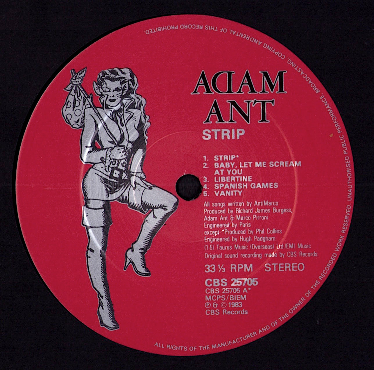 Adam Ant - Strip Vinyl LP | UK Original | 1983