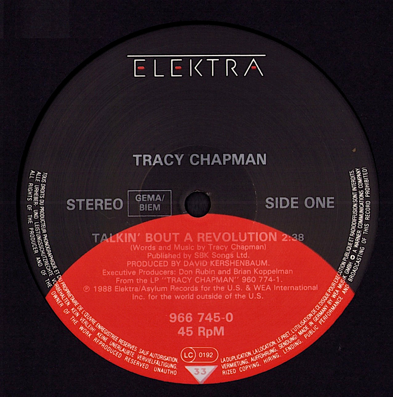 Tracy Chapman – Talkin' Bout A Revolution (Vinyl 12" | DE Original | 1988)