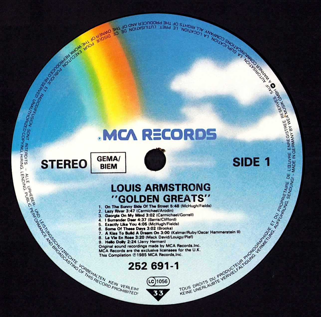 Louis Armstrong - Golden Greats Vinyl LP | DE | 1986