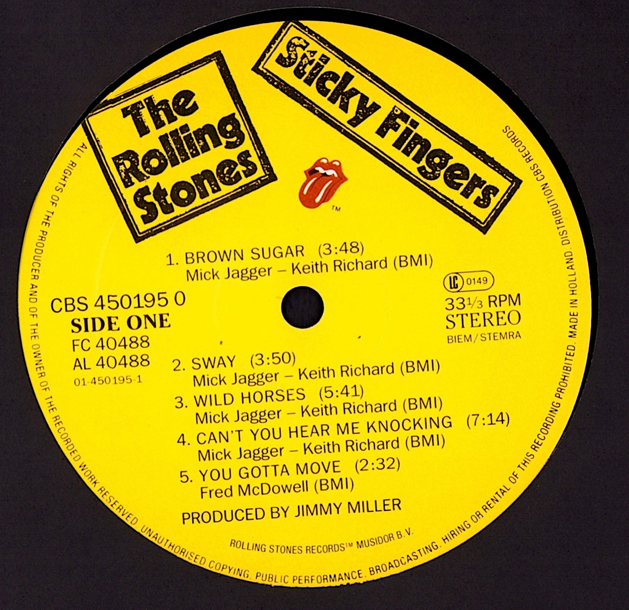 The Rolling Stones - Sticky Fingers Vinyl LP