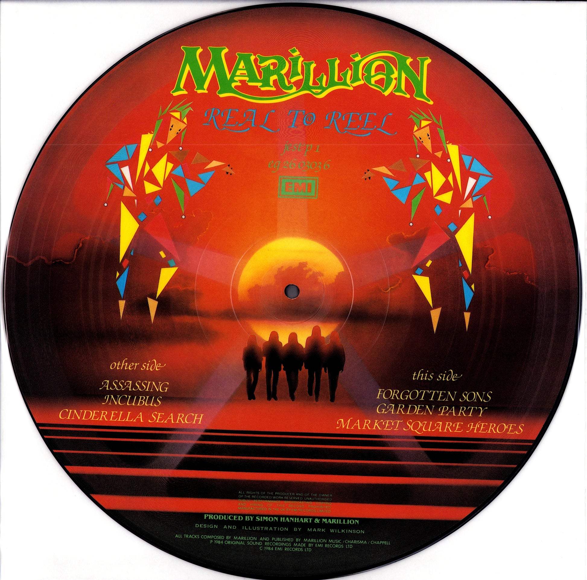 Marillion ‎- Fugazi Picture Disc Vinyl LP Kopie
