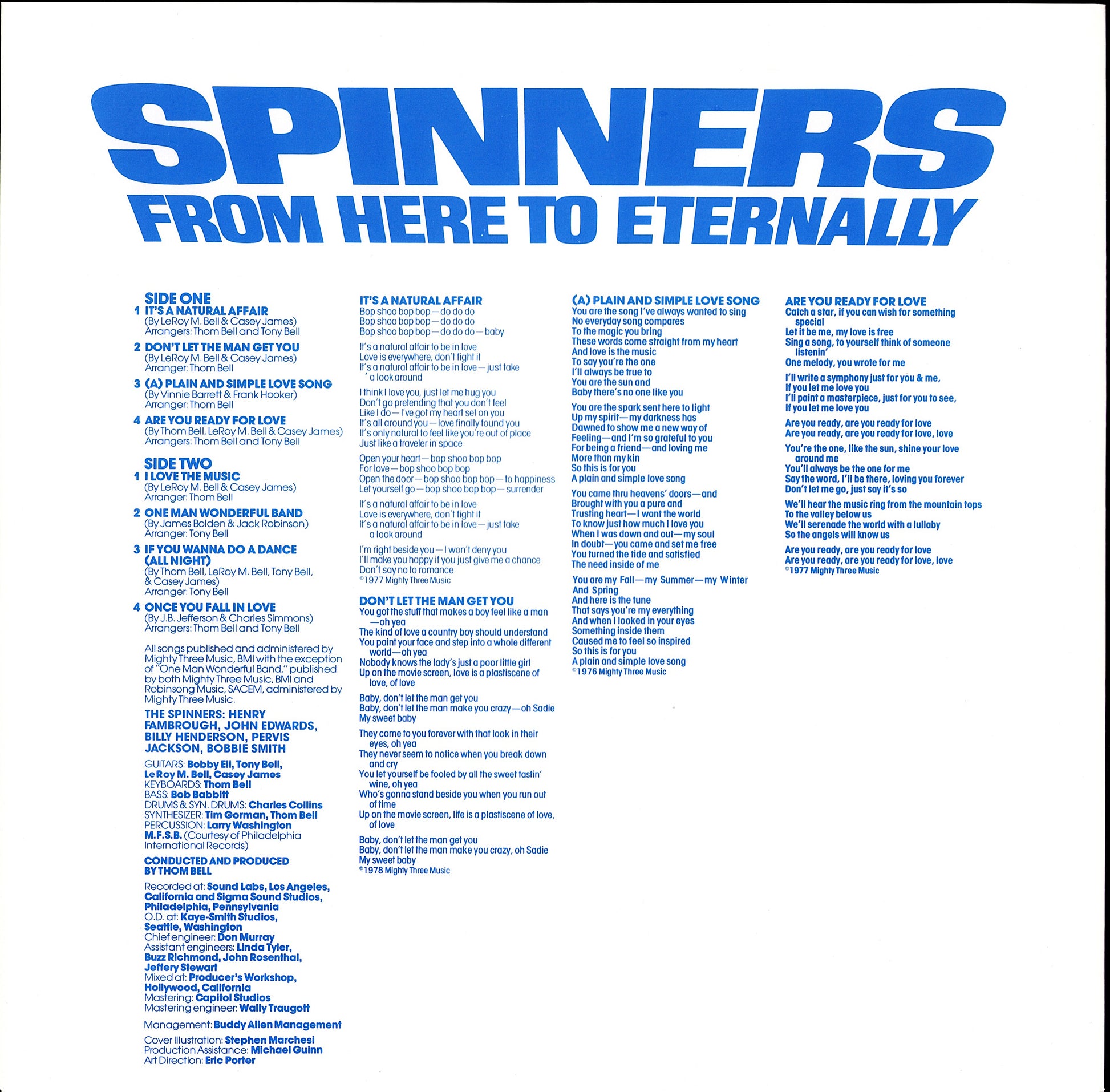 Spinners - From here to Eternally Vinyl LP