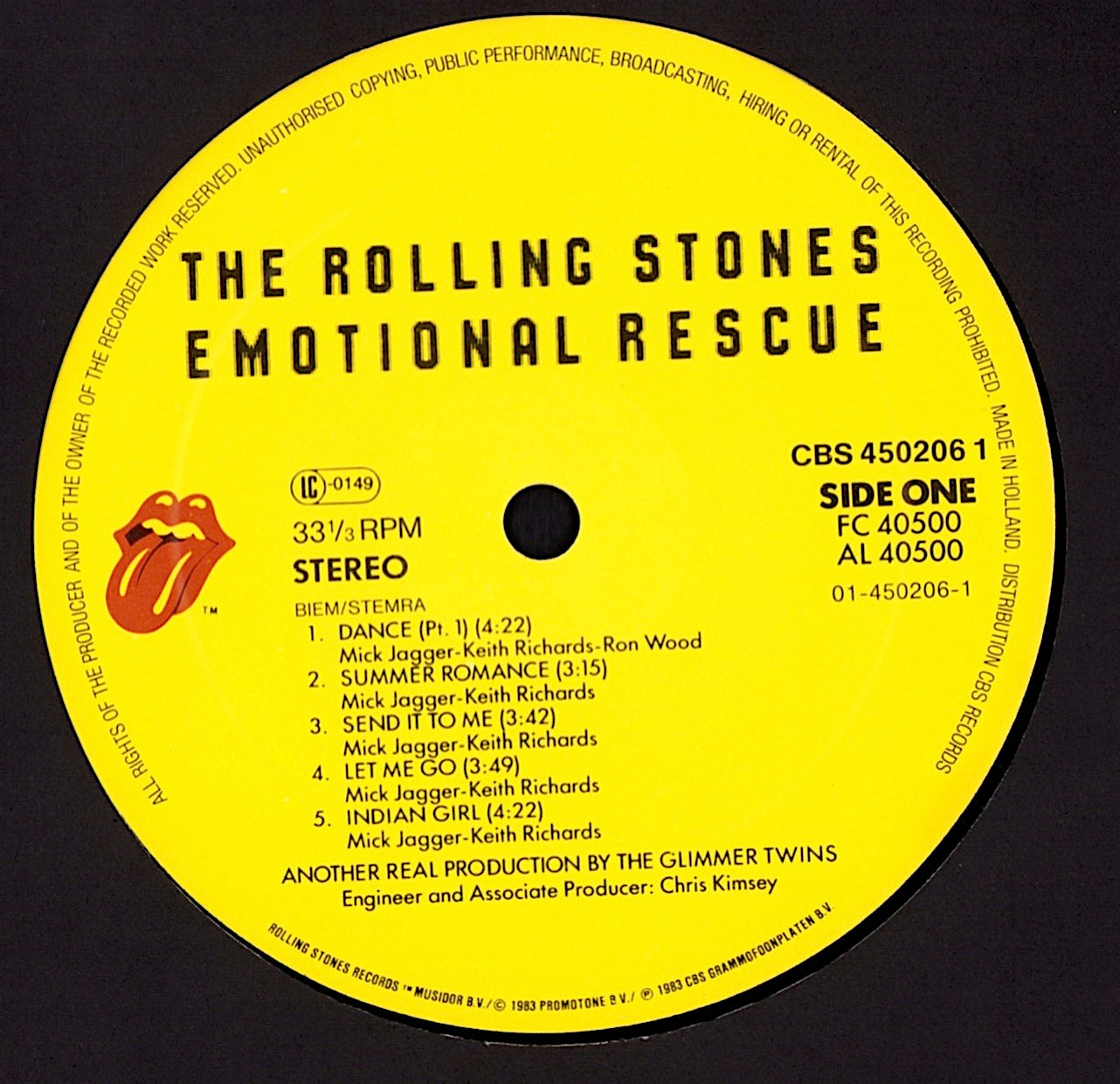 The Rolling Stones - Emotional Rescue Vinyl LP