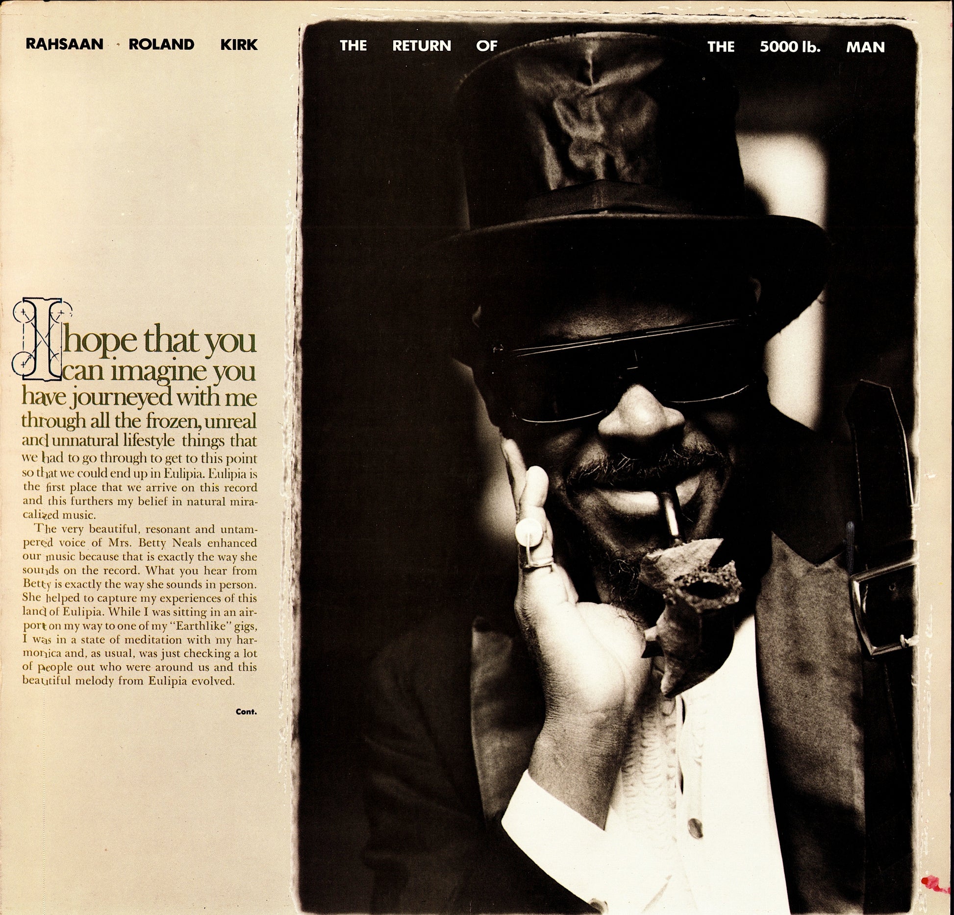 Rahsaan Roland Kirk - The Return Of The 5000 Lb. Man Vinyl LP