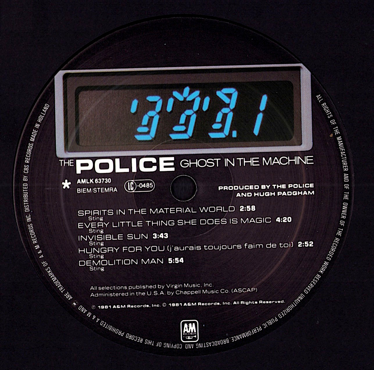 The Police - Ghost In The Machine Vinyl LP | EU Original | 1981
