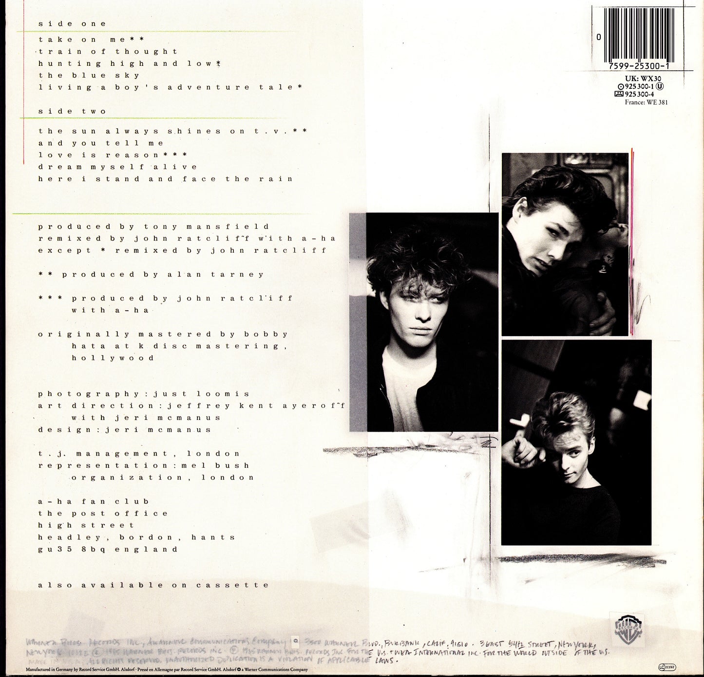 a-ha - Hunting High And Low Vinyl LP Kopie