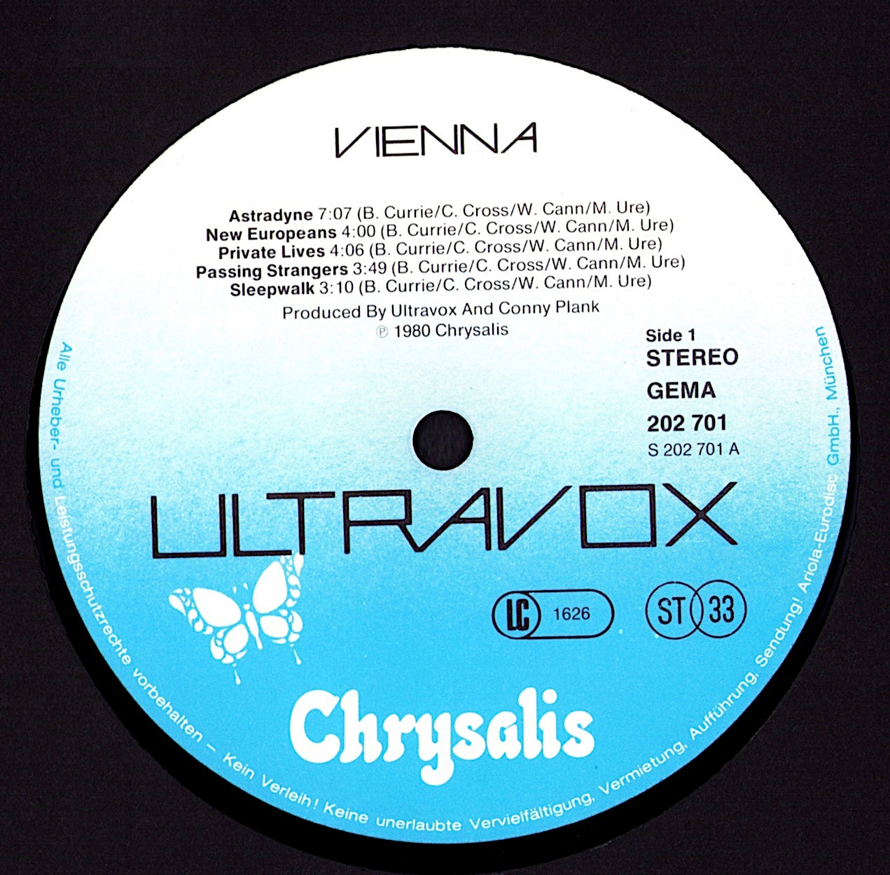 Ultravox – Quartet Vinyl LP Kopie