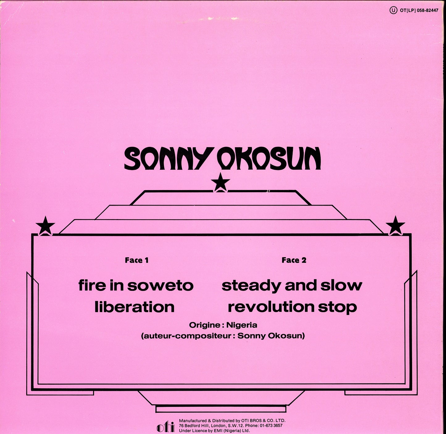 Sonny Okosun – Sonny Okosun Vinyl LP