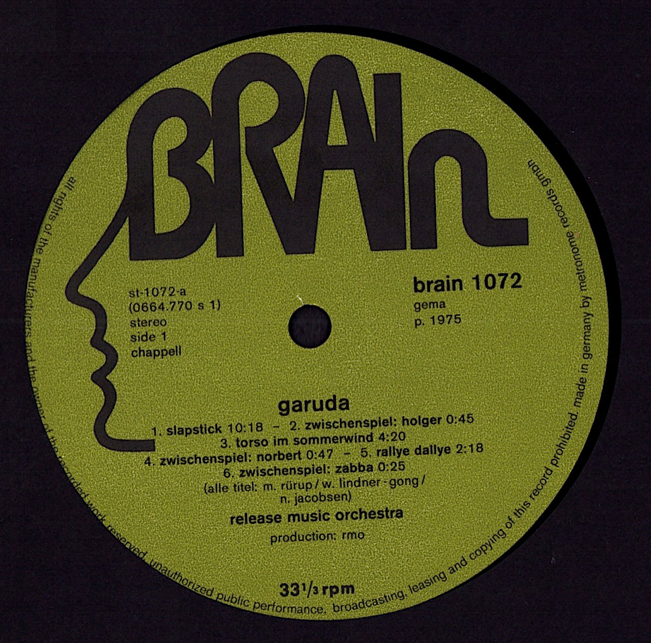 Release Music Orchestra - Garuda Vinyl LP | DE Original | 1975