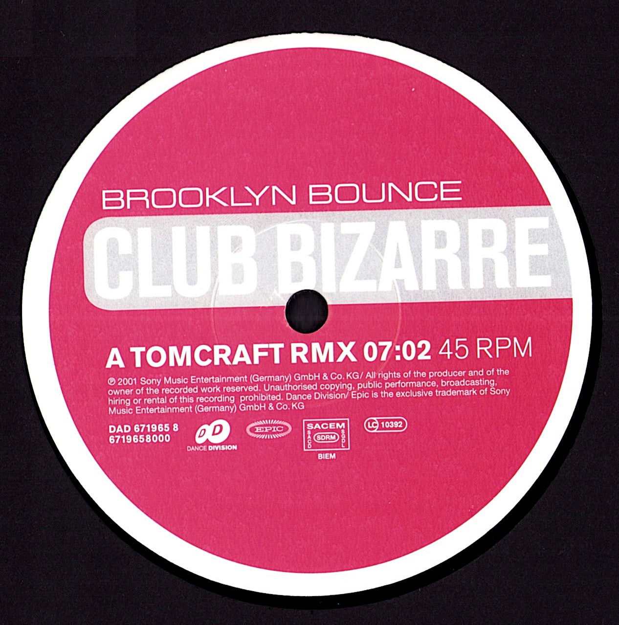 Brooklyn Bounce – Club Bizarre Vinyl 12" Maxi-Single Kopie