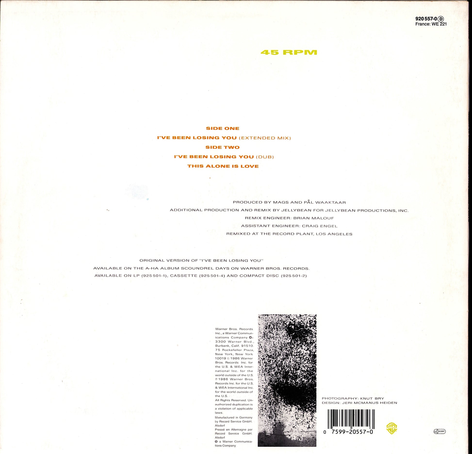 a-ha – I've Been Losing You Vinyl 12" Maxi-Single Kopie