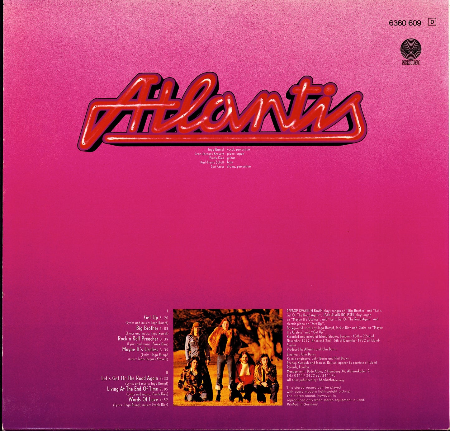 Atlantis - Atlantis (Vinyl LP | DE Original | 1973)
