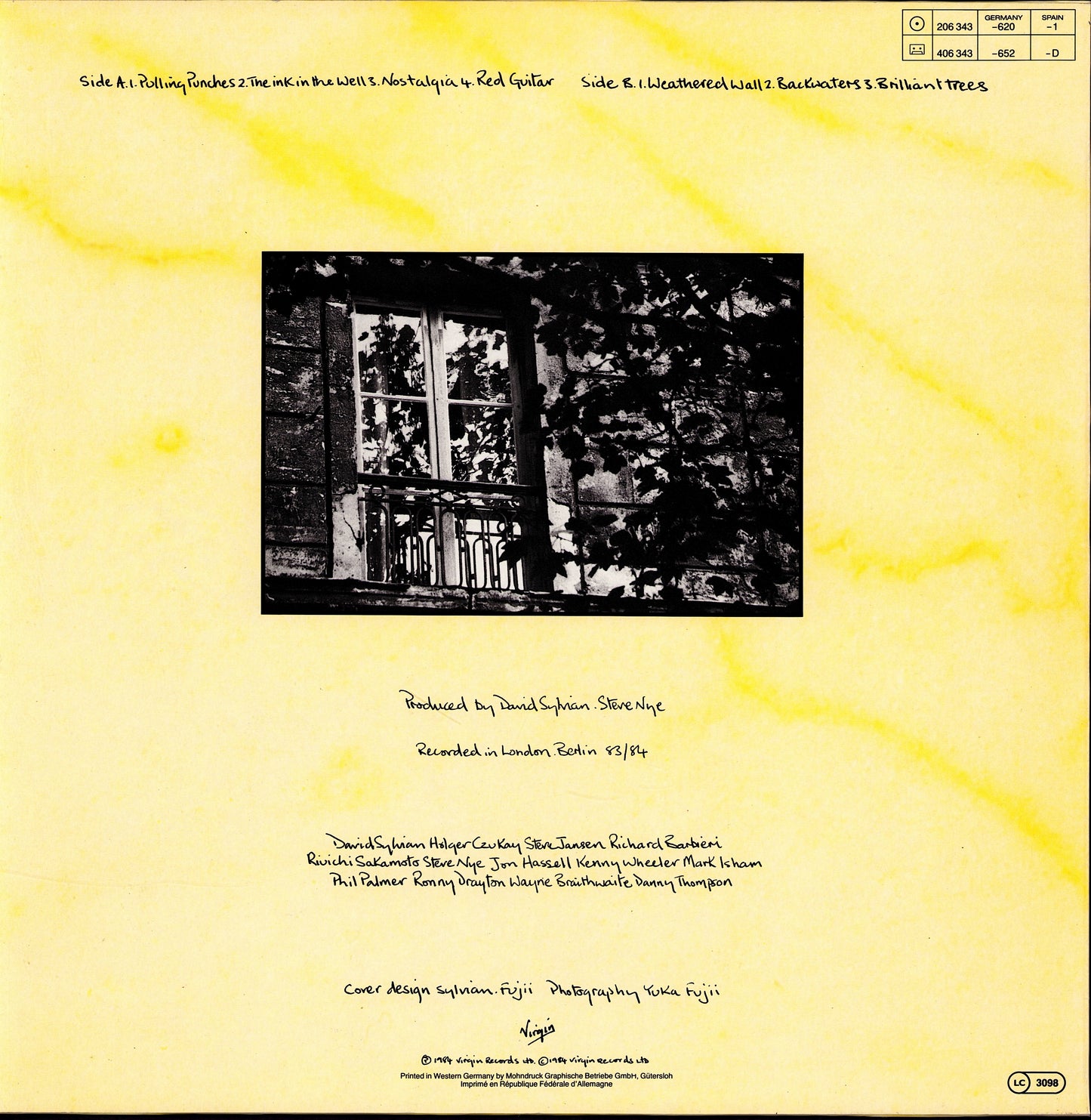 David Sylvian – Brilliant Trees Vinyl LP