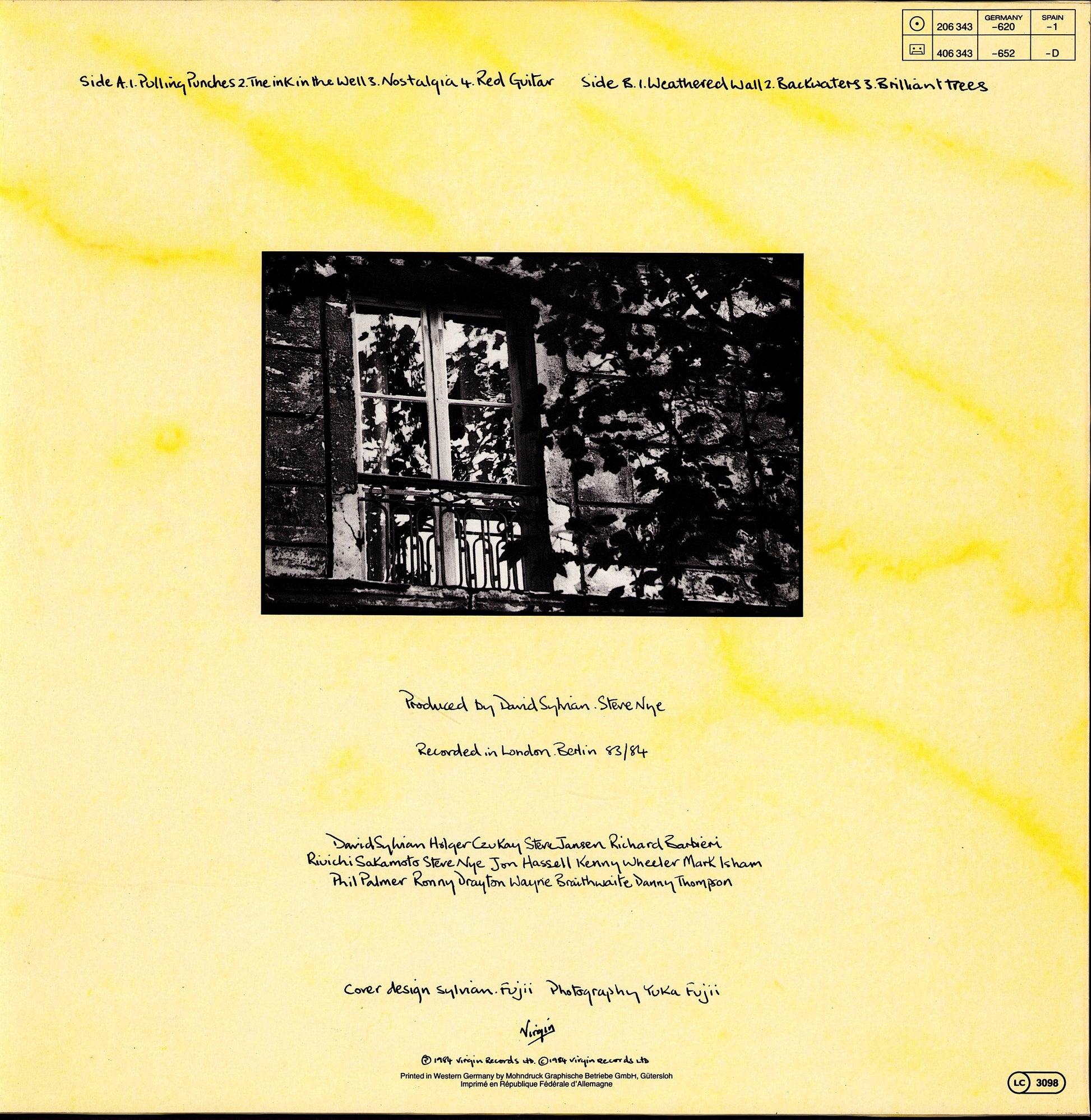 David Sylvian – Brilliant Trees Vinyl LP