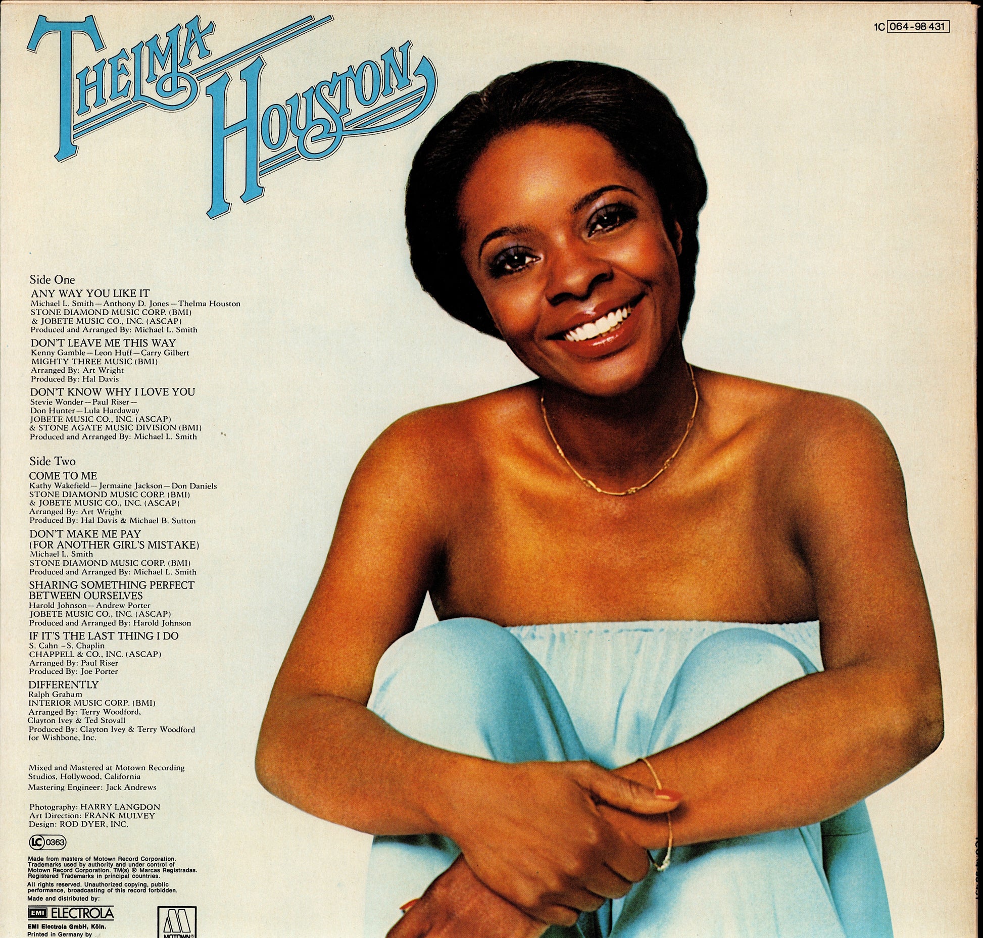 Thelma Houston - Any Way You Like It Vinyl LP | DE Original | 1977