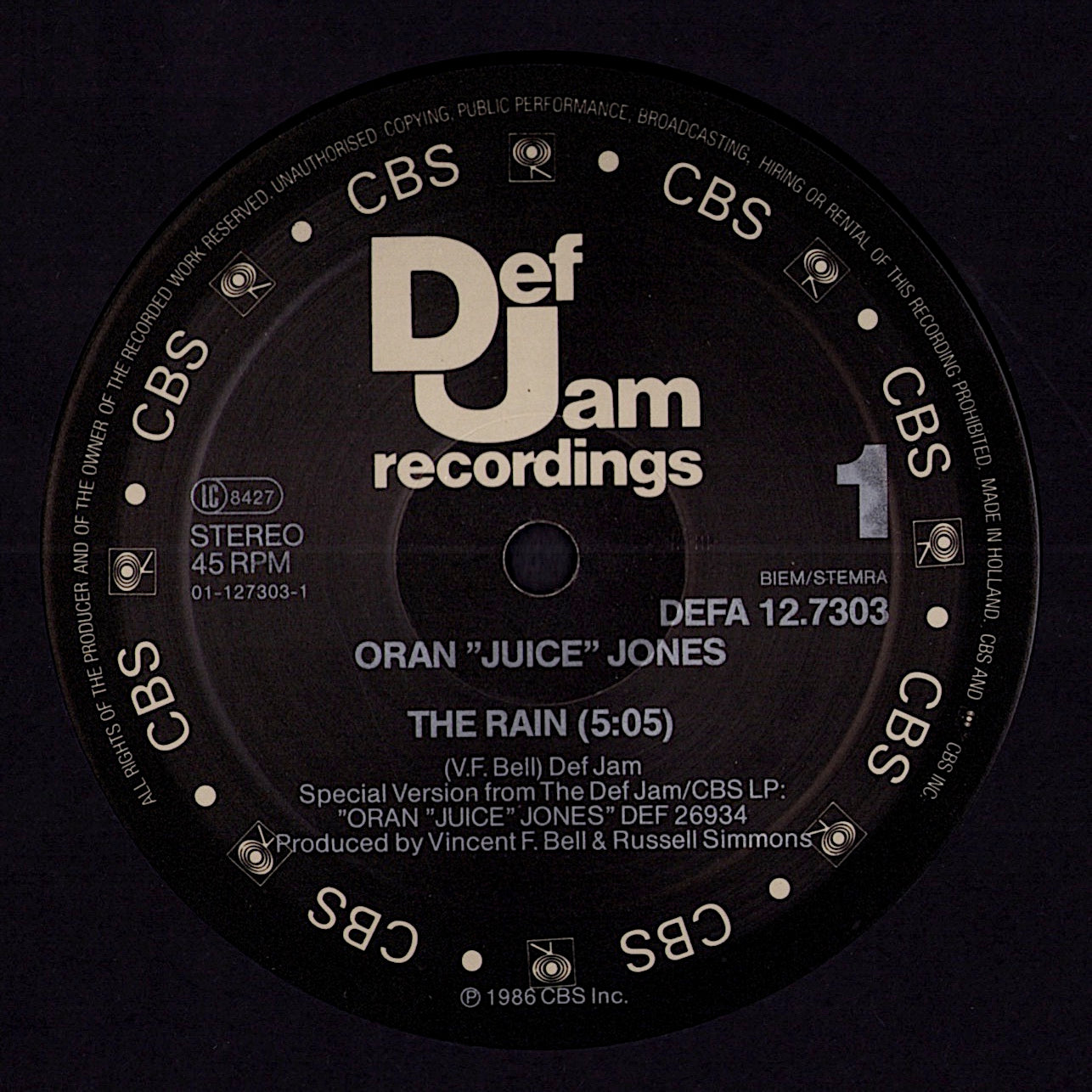 Oran "Juice" Jones – The Rain Vinyl 12" Kopie
