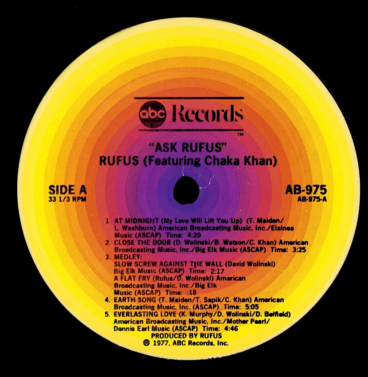 Rufus Featuring Chaka Khan - Ask Rufus Vinyl LP + Poster