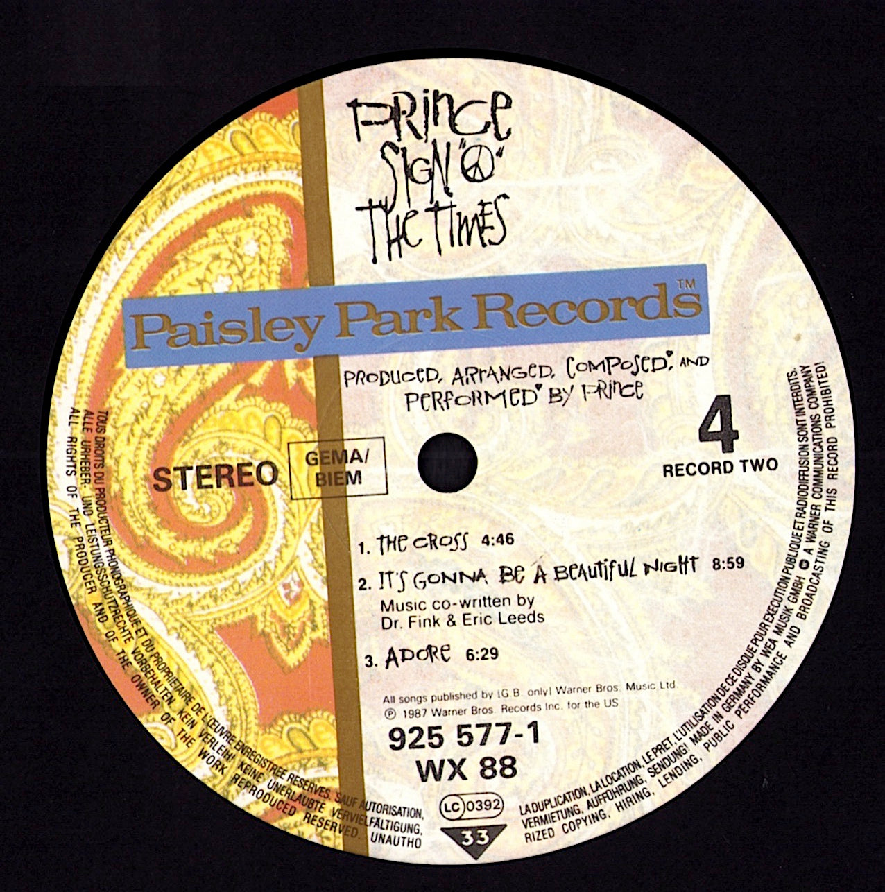 Prince - Sign "O" The Times (Vinyl 2LP | EU Original | 1987)