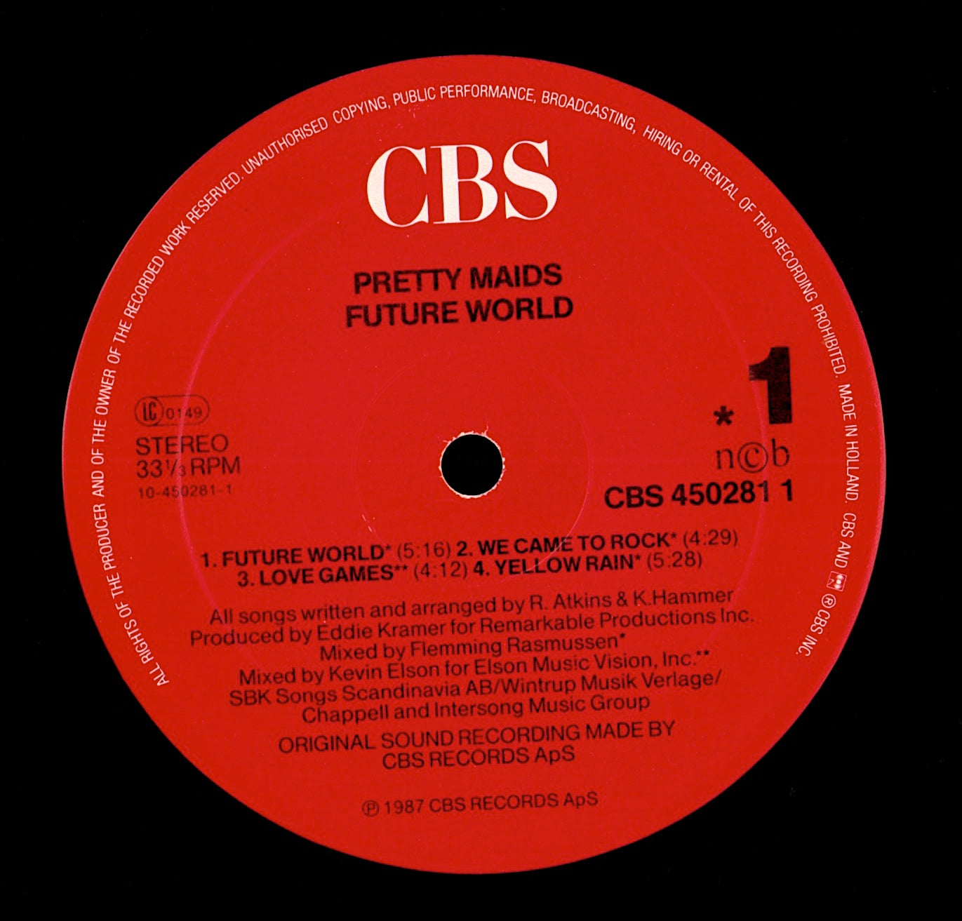 Pretty Maids - Future World Vinyl LP | Scandinavia Original | 1987