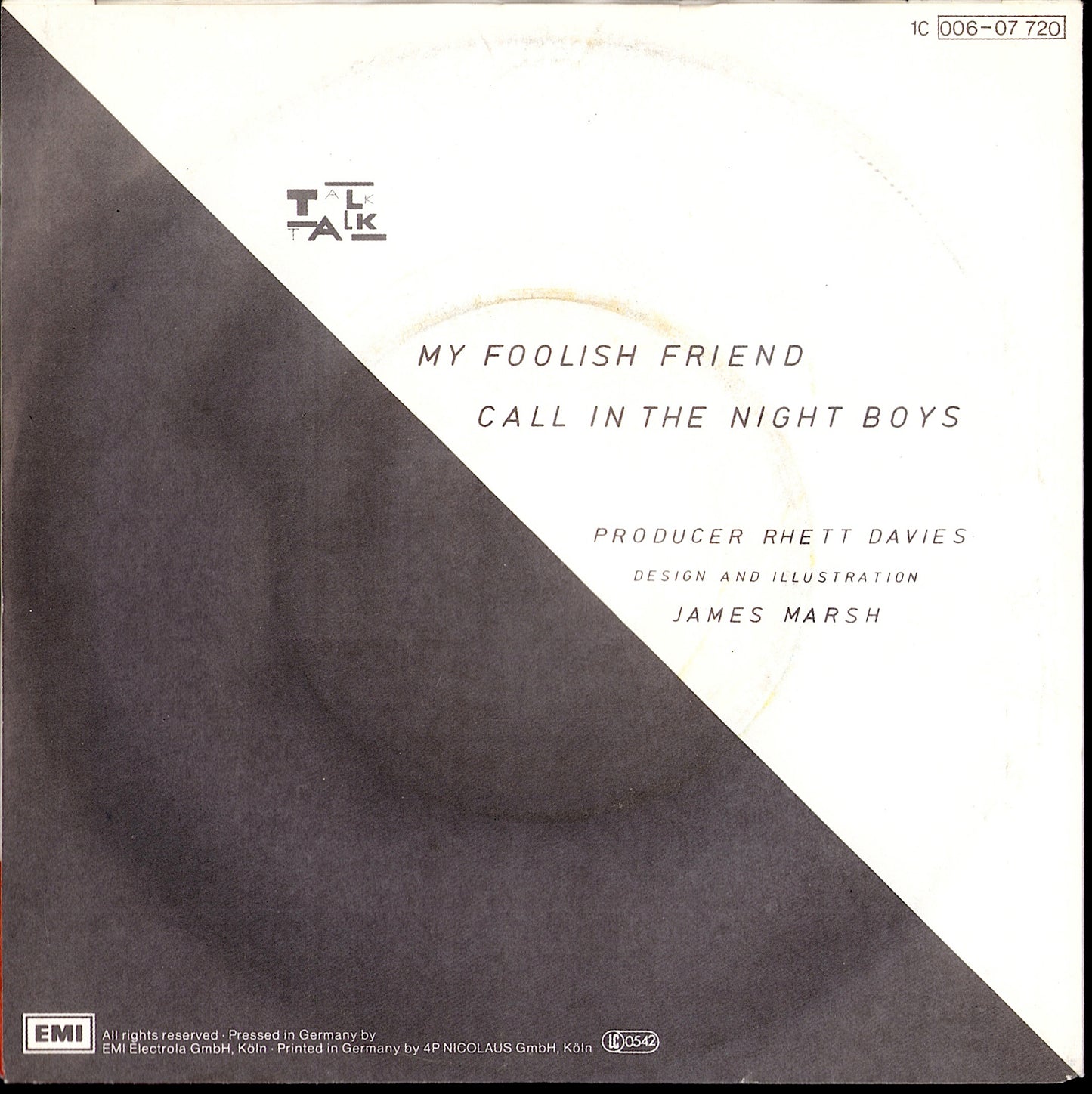 Talk Talk - My Foolish Friend Vinyl 7" | DE Original | 1983