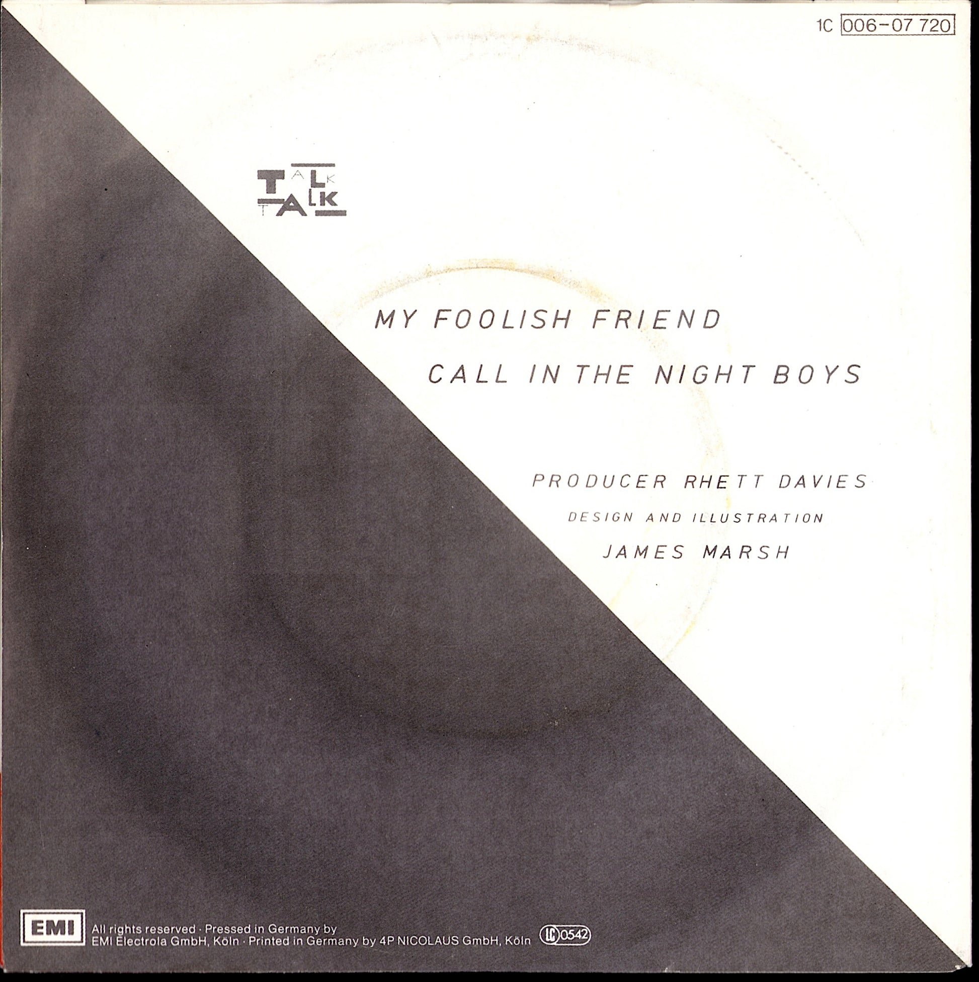Talk Talk - My Foolish Friend Vinyl 7" | DE Original | 1983